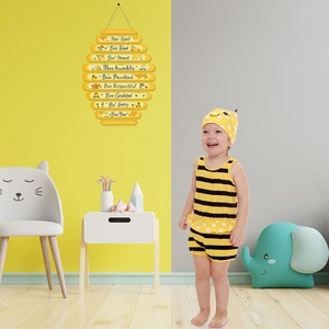 <span class=keywords><strong>ป้าย</strong></span><span class=keywords><strong>ไม้</strong></span>รูปผึ้งประดับผนังแบบเรียบง่ายของตกแต่งคริสต์มาสรูปกฎอ่อนน้อมถ่อมตนของขวัญทาสีสำหรับตกแต่งบ้านเดซี่ทานตะวัน - Product Image 2