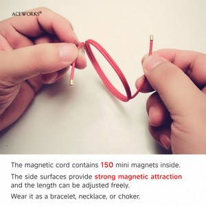 Magnetic Wrap <b>Bracelet</b> | 65 Colors Adjustable Multi-Wear Magnetic Cord with 150 Mini Magnets | <b>Rope</b> <b>Bracelet</b> Multi Wear Choker - Product Image 3