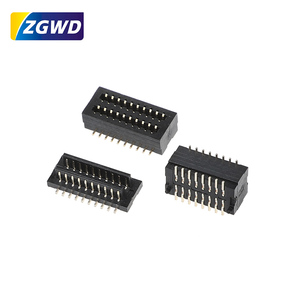 Btb khe đôi 0.8mm dọc SMT <span class=keywords><strong>Board</strong></span>-to-<span class=keywords><strong>Board</strong></span> kết nối nam nữ 4.0H -8.5h <span class=keywords><strong>PCB</strong></span> <span class=keywords><strong>board</strong></span> ổ cắm kết nối 16A Đánh giá hiện tại - Product Image 5