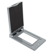 Cache-prise extérieur en aluminium moulé sous pression GFCI IP65, étanche aux éclaboussures, encastré, résistant aux intempéries, gris pour environnements humides