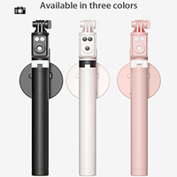 Trépied Intégré Télécommande pour Téléphone Portable et Bâton à Selfie Universel Android iOS avec Lumière d'Appoint Beauté