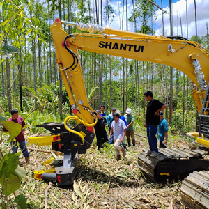 XUVOL <b>Forestry</b> <b>Machinery</b> Excavator Attachment Wood Cutting Machine Double-cylinder Tree Shear Feller Buncher Max. Cutting 450mm - Product Image 4