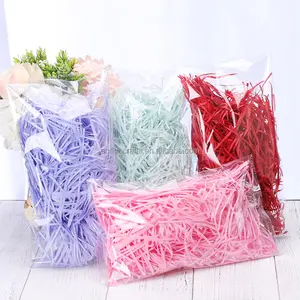 Bán Chạy Gói 100 G Bán Buôn Hộp Vụn Raffia Trang Trí Chất Lượng Cao Giấy Vụn Làm Đầy Để Làm Đầy Hộp Quà Tặng