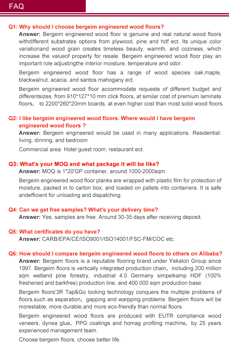 Multilayer Oak Floor Hardwood Commercial Home Decor Wood Flooring