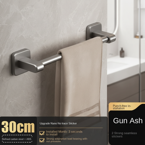 Modern <b>Suction</b> <b>Cup</b> Towel Rack Multifunctional Non-Perforated Strong Wall-Mounted Bathroom Storage Rack Eco-Friendly - Product Image 4