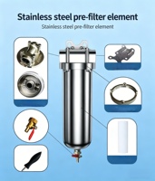 Boîtier de filtre à cartouche en acier inoxydable et boîtier de filtre à cartouche en acier inoxydable pour 20 cartouches avec boîtier de filtre à eau de 20 pouces