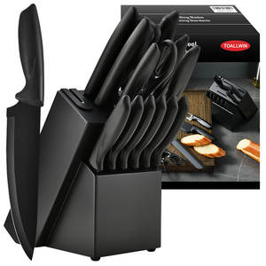Juego de Cuchillos de Cocina con Bloque Organizador de Madera, Cuchillo de Cocina de Acero Inoxidable con Alto Contenido de Carbono, Cuchillos de Cocina con Mangos Ergonómicos - Product Image 1