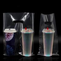 Pochette Doypack jetable en LDPE haute transparence pour emballage de thé au lait, jus, soda, champagne, personnalisable, recyclable, avec bec verseur pour vente à emporter