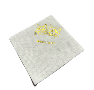 Biểu Tượng Tùy Chỉnh Thiết Kế Đẹp Giấy Khăn Ăn Lá Vàng In Giấy Khăn Ăn Dập Nóng Khăn Ăn - Product Image 4