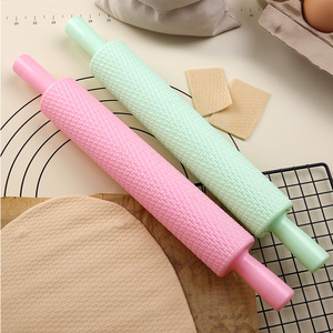<span class=keywords><strong>Rouleau</strong></span> à pâtisserie texturé antiadhésif de 10 pouces en plastique pour tortillas et fondant, outil de pâtisserie - Product Image 4
