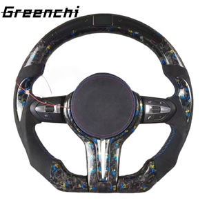 พวงมาลัยสปอร์ตแอลอีดีไม่มีถุงลมนิรภัยสปอร์ตทำจากคาร์บอนไฟเบอร์ปลอมแปลง F18 <span class=keywords><strong>F10</strong></span> M4 M3 M6 F11ตามสั่ง - Product Image 4