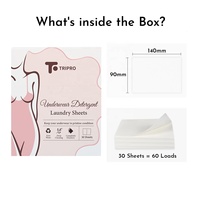 Feuilles de lessive biodégradables écologiques de haute qualité pour sous-vêtements, vegan, à dissolution rapide et faible mousse