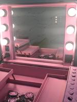 Trousse de Maquillage Pliable et Pratique de 24 Pouces avec Grande Capacité de Rangement et Lumière LED Intégrée pour les Produits de Beauté