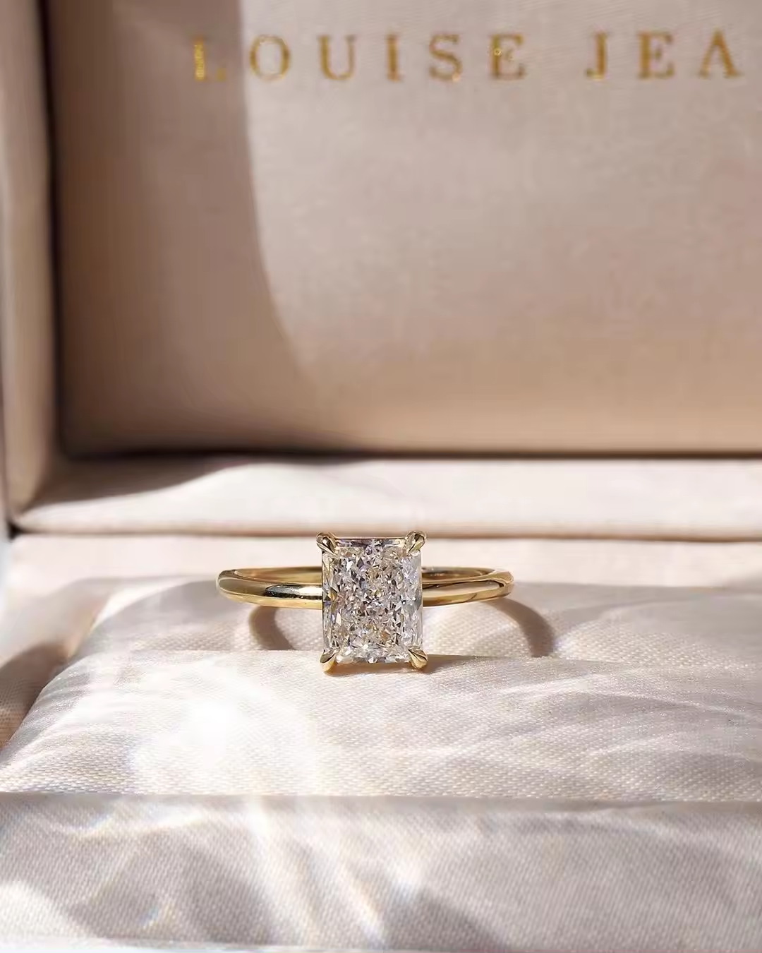 radiant cut moissanite ring
