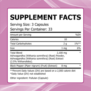 Supplier Custom Natural Ashwagnadha Capsules 2100mg with Ashwagandha Complex for Promote Stress Relief Sleep Support Capsules - Product Image 3