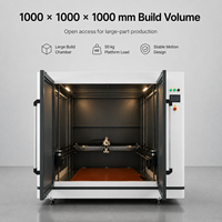 Nouvelle imprimante 3D grand format directe usine, machine industrielle en alliage d'aluminium fermée de 1000 mm, plateau chauffant en verre trempé, garantie 1 an