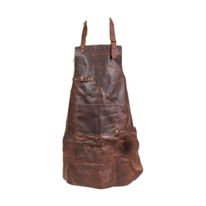 High Quality Customizable Sleeveless Leather <b>Kitchen</b> <b>Apron</b> Signature Waist Type for Barber Usage - Product Image 1
