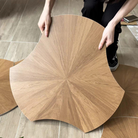 Carreau de grain de bois 520x600 en faux bois pour chambre à coucher et salon Carreau de sol moderne en velours doux et léger irrégulier en feuille de lotus pour chambre à coucher et salon