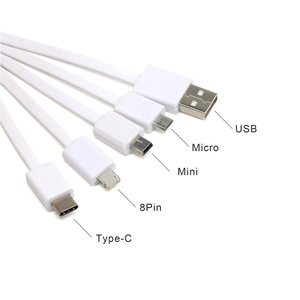 Lulin LED Light 4 en 1 Cargador corto Tipo-C <span class=keywords><strong>Cable</strong></span> USB 20cm Chaqueta TPE Listo para enviar para teléfonos móviles Cables de datos electrónicos - Product Image 6