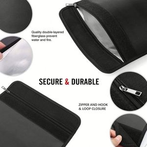 CUSTOM Best A4 Lipo Battery Waterproof Aluminum Foil Fireproof <b>Document</b> <b>Bag</b> Silver Color Handle Fiberglass 15x11 Size - Product Image 2