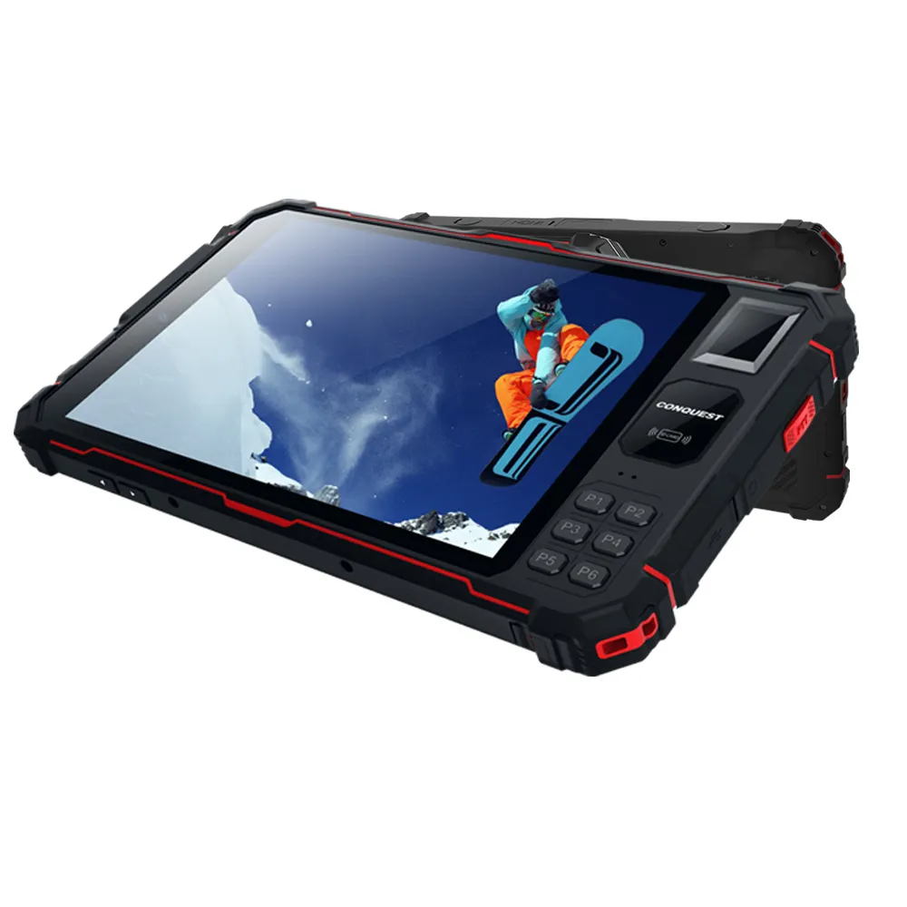 CONQUEST S22-5G Android 11 6GB+128GB IR thermal imaging and temp detection Fingerprint Rugged Tablet PC With Fingerprint Reader POC walkie talkie