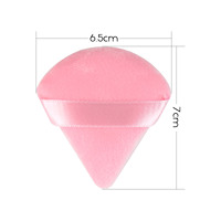 Poudriers triangulaires en velours doux et multicolores avec logo personnalisé, pour outils de beauté – Vente chaude