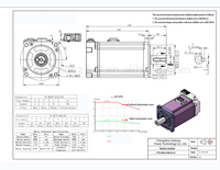 Moteur servo industriel Jiukong 3000 tr/min 400W-1000W 220V monophasé, efficacité IE4, 60mm, étanche IP67, montage à bride, pilote CNC