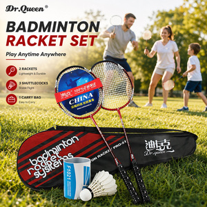 DECOQ Ensemble <span class=keywords><strong>de</strong></span> raquettes <span class=keywords><strong>de</strong></span> <span class=keywords><strong>badminton</strong></span> professionnelles en alliage d'aluminium pour 2 joueurs, raquettes d'entraînement légères avec sac <span class=keywords><strong>de</strong></span> transport, vente en gros - Product Image 1
