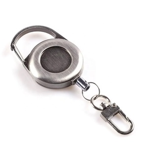 Porte-badge rétractable en métal de style antique avec mousqueton, clip <span class=keywords><strong>yoyo</strong></span> et porte-clés - Product Image 5