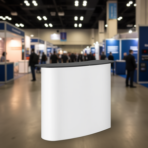 Podio Portatile per Fiere 51.18 X 18.31 X 37.4, Banco Espositivo Pieghevole con Telaio in Alluminio e Materiale PVC, con Borsa per il Trasporto - Product Image 2