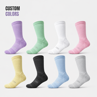 Chaussettes de sport personnalisées en coton de haute qualité, chaussettes de compression pour la course à pied, chaussettes mi-mollet avec logo pour hommes