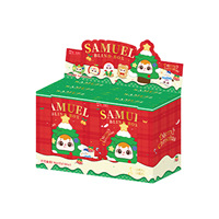 Vente en gros de jouets Squishy de Noël en boîte surprise, figurines anti-stress en silicone sous licence Samuel, breloques de sac mignonnes, cadeaux de fêtes