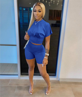 2023 été deux pièces ensemble femmes vêtements fermeture éclair deux pièces pantalon ensemble motard deux pièces Shorts ensemble