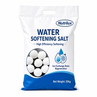 Tablettes de sel blanches cylindriques pour adoucisseur d'eau, régénérateur de résine échangeuse d'ions pour purificateur d'eau domestique et industriel