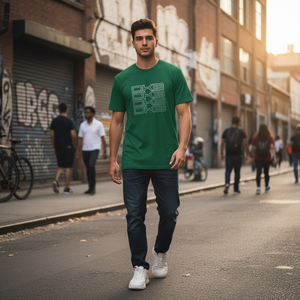 DKB 100% cotone t-shirt DKB ricamato Logo Street Style modello solido traspirante peso pesante 240 grammi lunghezza corta ampia vestibilità - Product Image 3