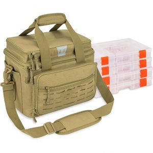 Bolsa de Pesca Oxford con Compartimentos para Cañas y Accesorios, 7 Compartimentos, Cierre de Cremallera, para Agua Salada y Dulce, con Correa para Hombro - Product Image 1