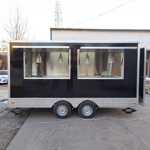 Snack Trailer Mobile Snack Pizza Fast Food Camions En Acier Inoxydable Restauration Concession Café Alimentaire Remorque À Vendre - Product Image 3