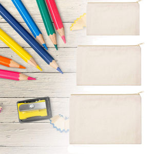 2026 New Customized Blank DIY Handmade Canvas <b>Pencil</b> Bag Makeup Bag Travel Wash Bag - Product Image 4