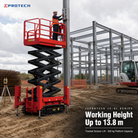 Plateforme élévatrice à ciseaux automotrice tout-terrain 12m, robuste, électrique et hydraulique, pour terrains boueux