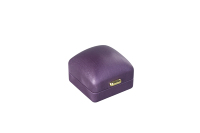 Coffret à bijoux en cuir PU violet avec logo personnalisé pour bagues, pendentifs, bracelets, boucles d'oreilles – Boîte cadeau pour emballage de joaillerie fine – Saint-Valentin
