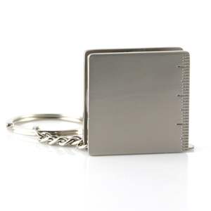 Llavero Metálico Cuadrado de Aleación de Zinc Personalizado con Láser, Mini Cinta Métrica Portátil de 1m, Regla Retráctil, Herramienta de Uso Diario CN - Product Image 6