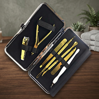 Kit de manucure et pédicure professionnel en acier inoxydable, style classique, durable, 10-en-1, coupe-ongles, ensemble de 6 à 8 pièces pour