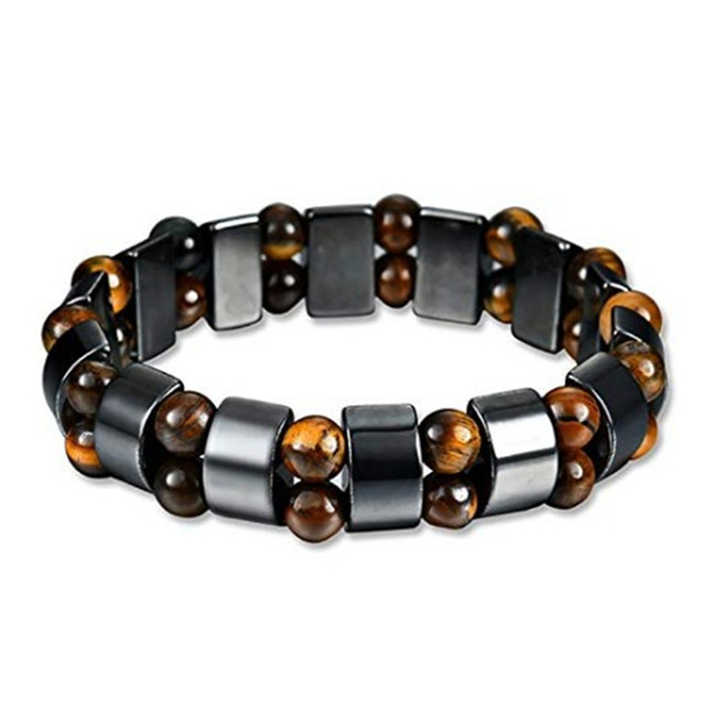 3-Piece Men's Bracelet Set - Stainless Steel Chain, Agate Cross Bead & Leather Infinity Bracelet Gift Set