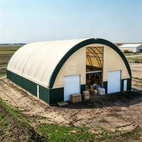 Hangar à portique sans colonnes pour bétail, structure en A, 25x50m, charbon, PVC, cadre galvanisé pour élevage de poulets de chair