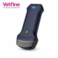 Échographe portable noir et blanc pour clinique vétérinaire d'urgence, scanner B/N avec poignée pour service vétérinaire mobile