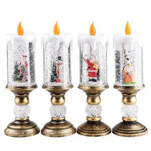圣诞装饰品蜡烛灯圣诞水晶灯音乐盒儿童生日礼物场景布置