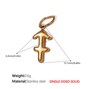 YF8337 - Colgante <span class=keywords><strong>de</strong></span> Zodiaco Personalizado y Versátil para Mujer, Chapado en Oro <span class=keywords><strong>de</strong></span> 18K, Acero Inoxidable Impermeable - Product Image 6