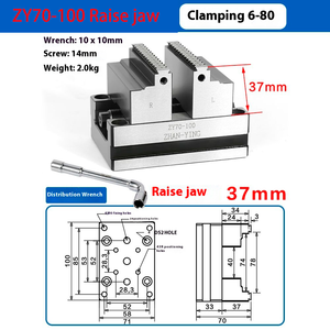 Étau auto-centrant CHUANGKE 4 <span class=keywords><strong>axes</strong></span> 5 <span class=keywords><strong>axes</strong></span> pour usinage, dispositif de centrage concentrique CNC, positionnement zéro, mâchoires plates - Product Image 6