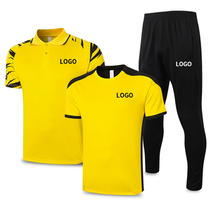 Tuta da corsa in poliestere personalizzata da uomo da allenamento da calcio T-shirt <span class=keywords><strong>Slim</strong></span> Fit a due pezzi + pantaloni tuta da calcio - Product Image 6