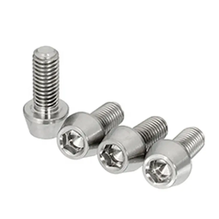 Özelleştirme M5x16mm titanyum allen başkanı bolt titanyum konik kafa soket hex cıvata bisiklet için